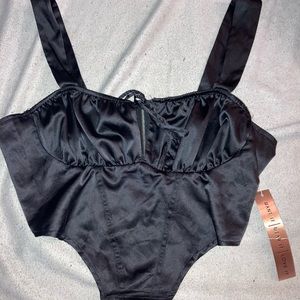 Black crop top brand new